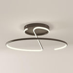 16 Inch Sleek Wire Inspired Circular Modern Led Semi Flush Mount Ceiling Light