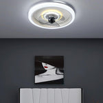Aura 20" LED Ceiling Fan with Remote Control – Modern Flush Mount Light for Bedroom & Living Room