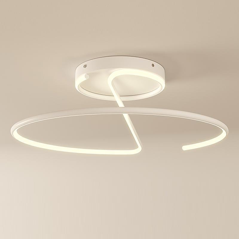 16 Inch Sleek Wire Inspired Circular Modern Led Semi Flush Mount Ceiling Light