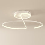 16 Inch Sleek Wire Inspired Circular Modern Led Semi Flush Mount Ceiling Light