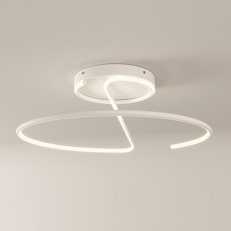 16 Inch Sleek Wire Inspired Circular Modern Led Semi Flush Mount Ceiling Light
