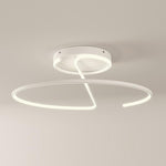 16 Inch Sleek Wire Inspired Circular Modern Led Semi Flush Mount Ceiling Light