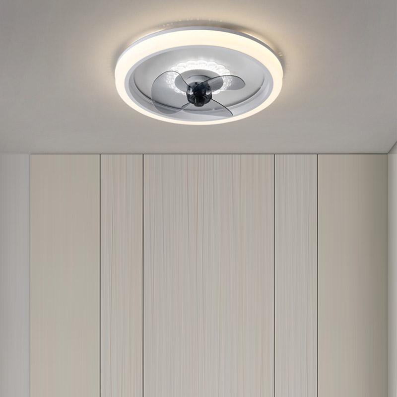 Aura 20" LED Ceiling Fan with Remote Control – Modern Flush Mount Light for Bedroom & Living Room