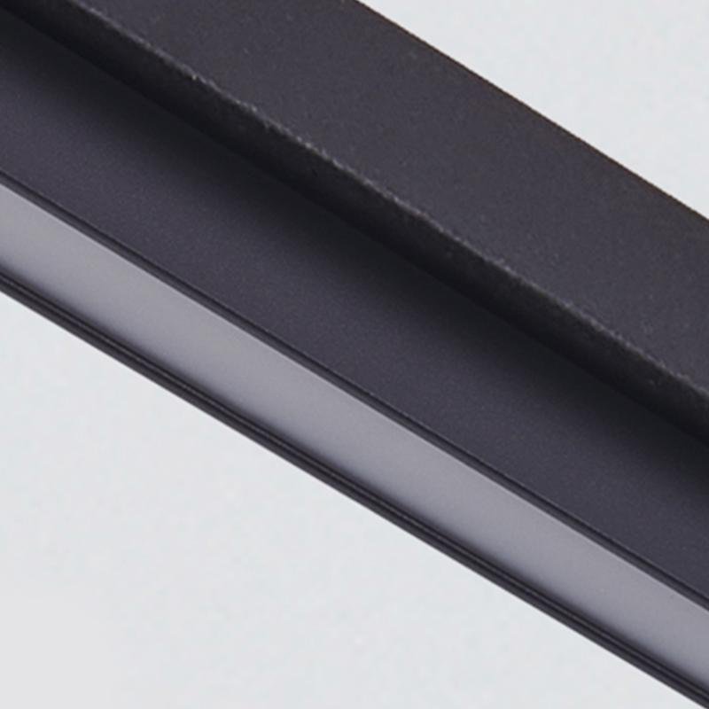 Linear LED Flush Mount Ceiling Light in Black Aluminum