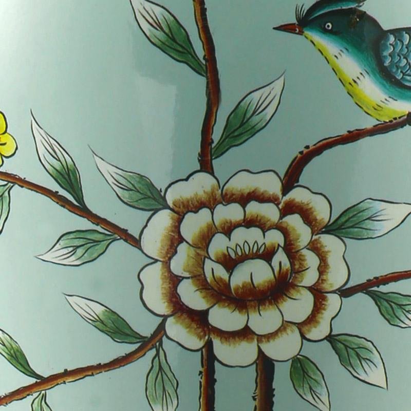 23 Inch Oriental Vivid Branches And Birds Porcelain Table Lamp