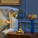 Antique Metallic Desk Lamp Gooseneck
