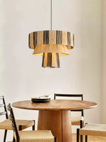 Zarora Handwoven Raffia Pendant Light – Natural Fiber Designer Lamp