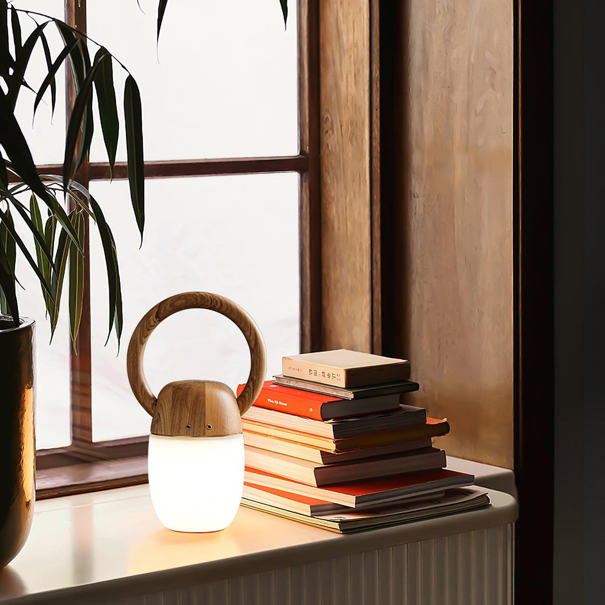 Zen Buddha Portable Table Lamp – Handcrafted Wooden LED Accent Light