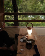 Zen Buddha Portable Table Lamp – Handcrafted Wooden LED Accent Light