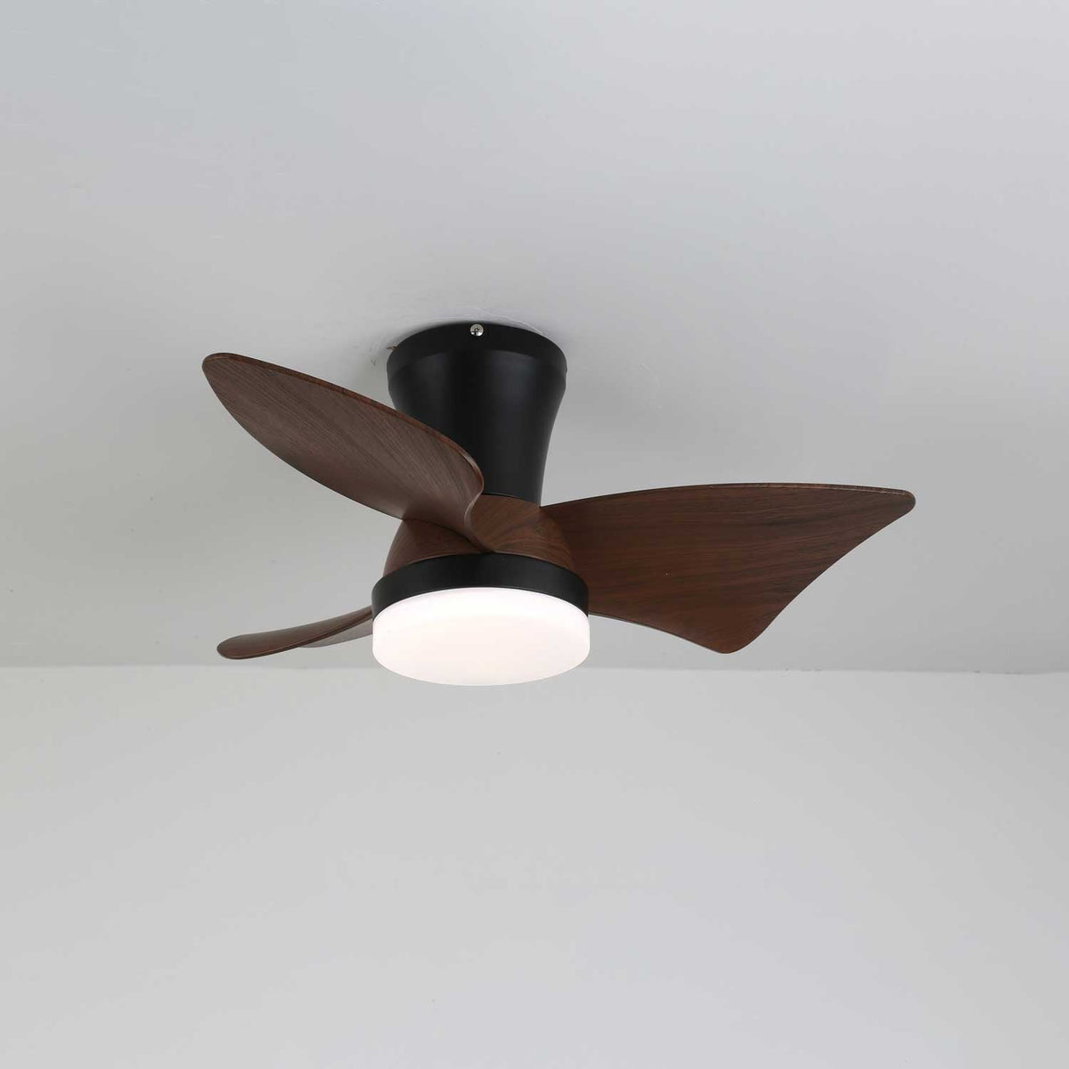 Zephyr Crest Ceiling Fan Light with LED and Remote – Modern Flush Mount