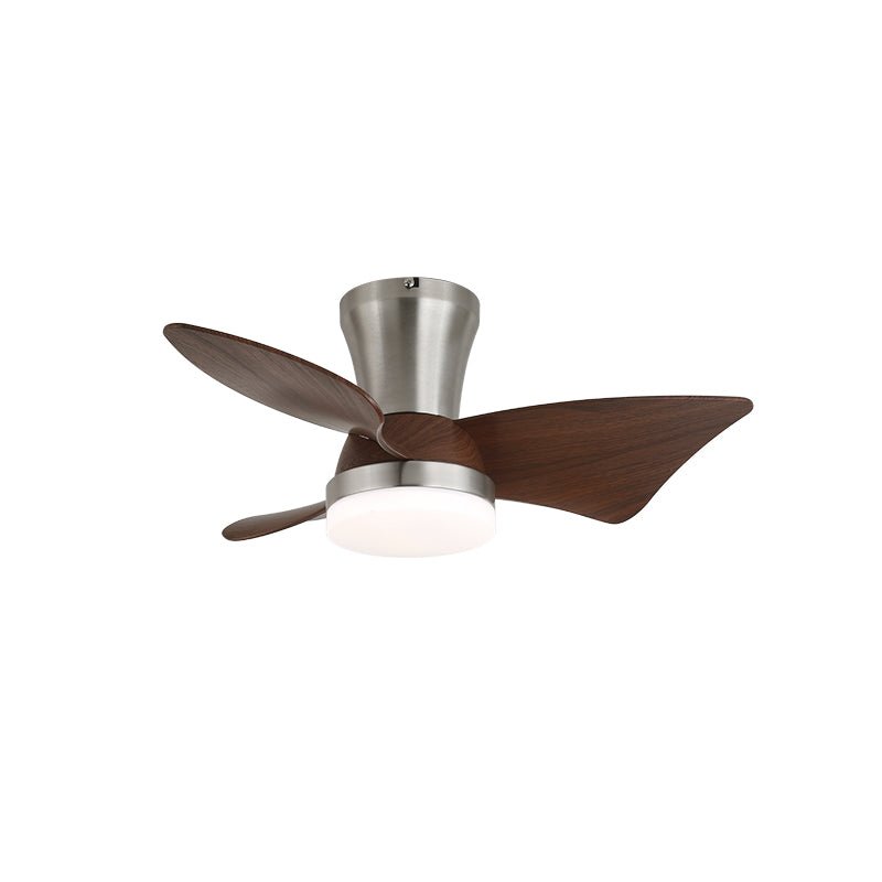 Zephyr Curve Ceiling Fan Light with LED – Modern Walnut Finish