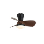 Zephyr Curve Ceiling Fan Light with LED – Modern Walnut Finish