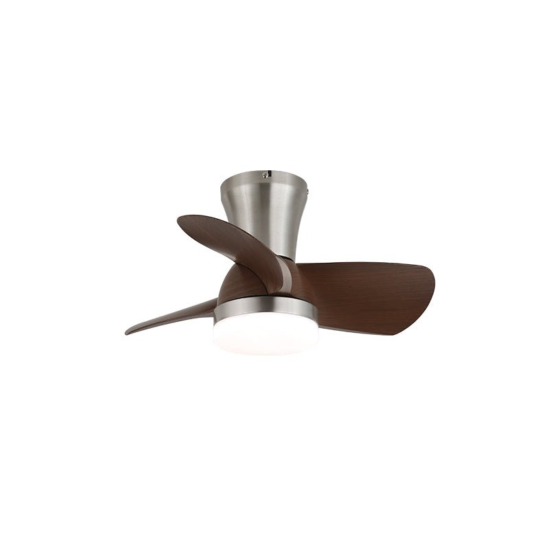 Zephyr Curve Ceiling Fan Light with LED – Modern Walnut Finish