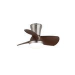 Zephyr Curve Ceiling Fan Light with LED – Modern Walnut Finish