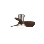 Zephyr Curve Ceiling Fan Light with LED – Modern Walnut Finish