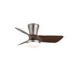 Zephyr Curve Ceiling Fan Light with LED – Modern Walnut Finish