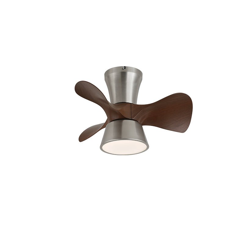 Zephyr Curve Ceiling Fan Light with LED – Modern Walnut Finish