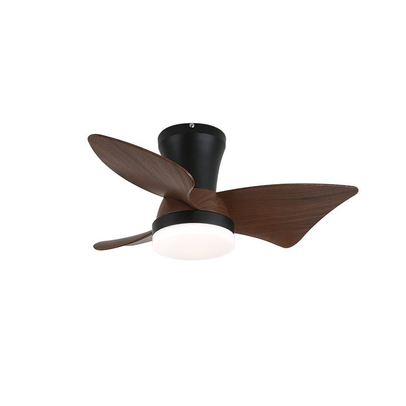 Zephyr Curve Ceiling Fan Light with LED – Modern Walnut Finish