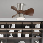 Zephyr Curve Ceiling Fan Light with LED – Modern Walnut Finish