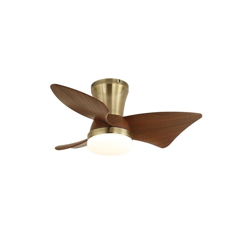 Zephyr Curve Ceiling Fan Light with LED – Modern Walnut Finish