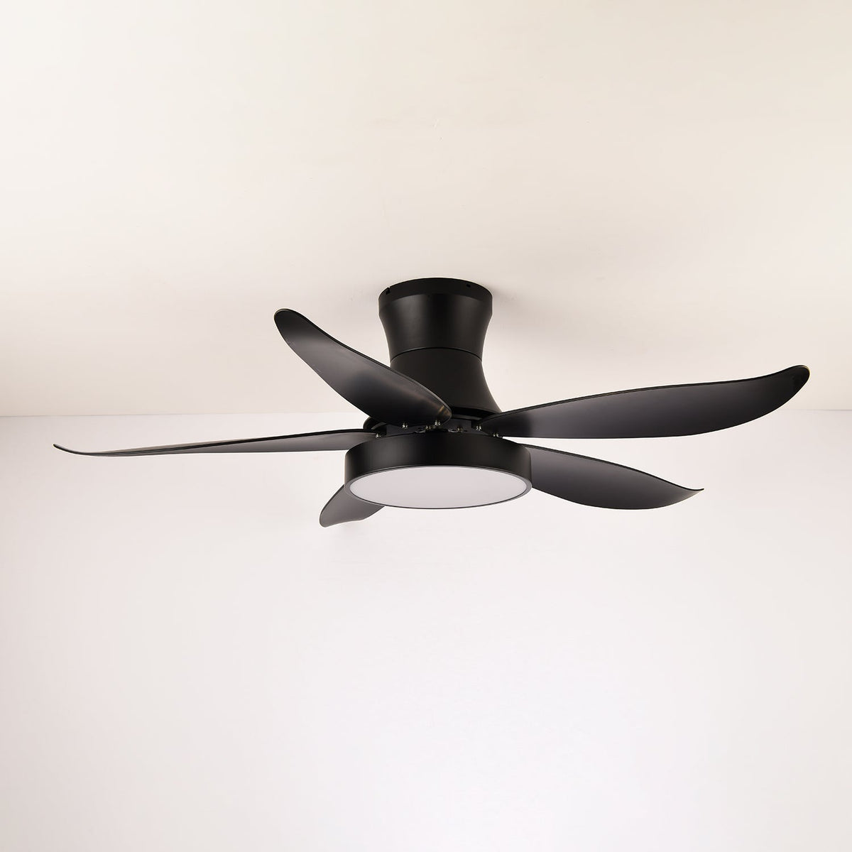 Zephyr Noir Ceiling Fan with Integrated LED Light, 48"