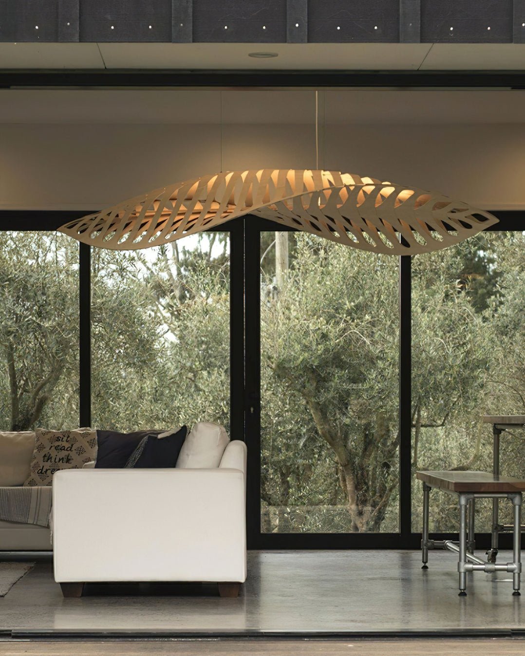 Zephyr Organic Wood LED Pendant Light for Modern Interiors