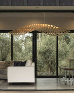 Zephyr Organic Wood LED Pendant Light for Modern Interiors