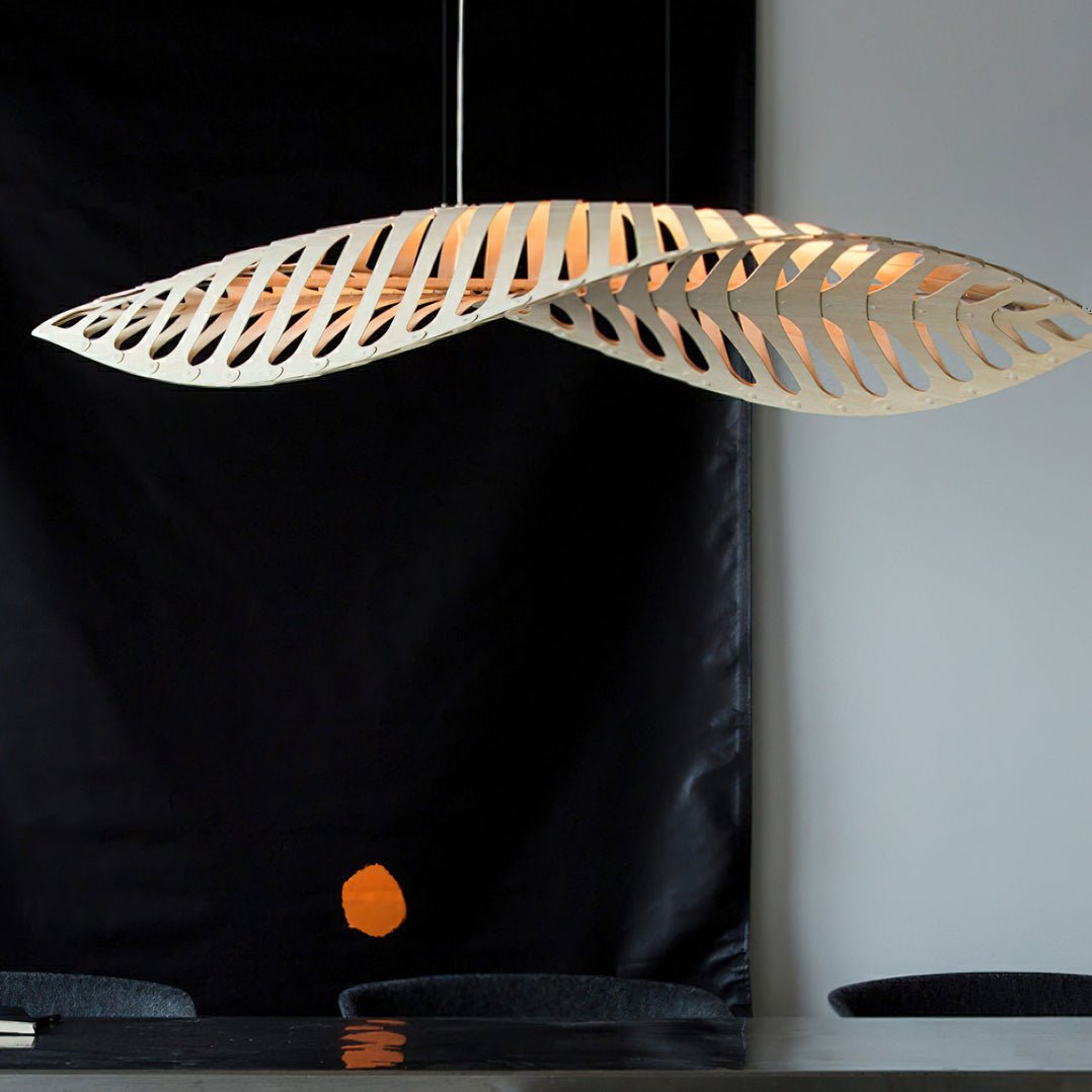 Zephyr Organic Wood LED Pendant Light for Modern Interiors