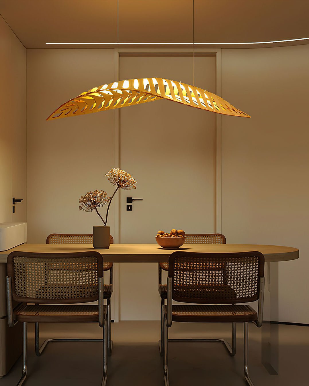 Zephyr Organic Wood LED Pendant Light for Modern Interiors