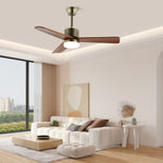 Zephyr Wooden Ceiling Fan with Integrated LED Light, 42" and 52" Options