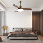 Zephyr Wooden Ceiling Fan with Integrated LED Light, 42" and 52" Options