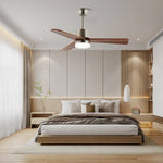 Zephyr Wooden Ceiling Fan with Integrated LED Light, 42" and 52" Options