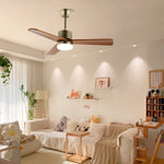 Zephyr Wooden Ceiling Fan with Integrated LED Light, 42" and 52" Options