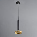 Zephyros Modern Brass Pendant Light with Black Frame for Dining Room
