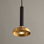 Zephyros Modern Brass Pendant Light with Black Frame for Dining Room