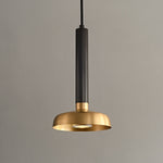 Zephyros Modern Brass Pendant Light with Black Frame for Dining Room