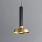 Zephyros Modern Brass Pendant Light with Black Frame for Dining Room