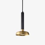 Zephyros Modern Brass Pendant Light with Black Frame for Dining Room