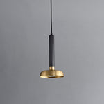 Zephyros Modern Brass Pendant Light with Black Frame for Dining Room