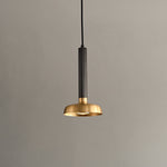 Zephyros Modern Brass Pendant Light with Black Frame for Dining Room