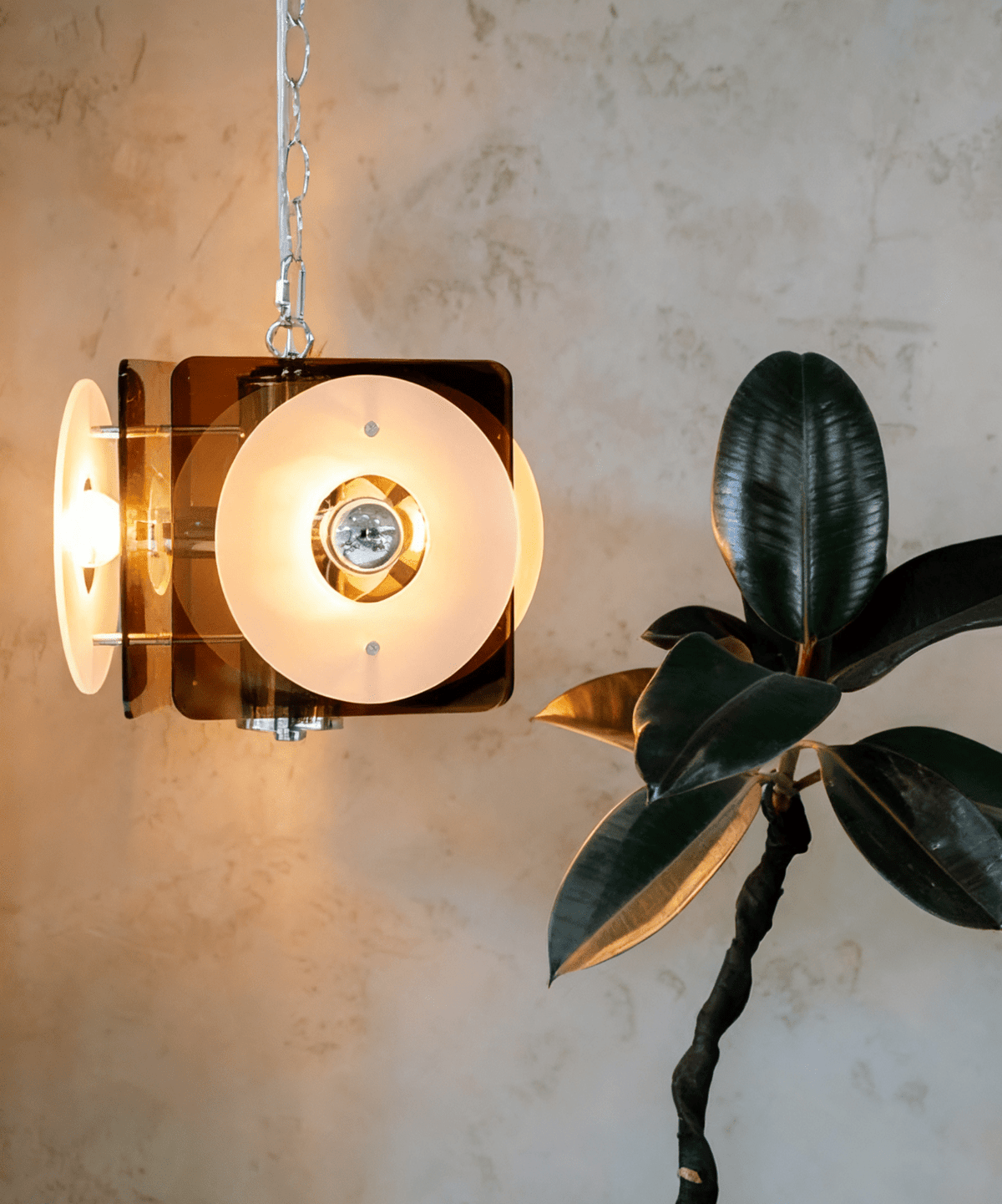 Zerina Sculptural Pendant Light with Layered Acrylic Shades