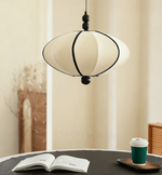 Zora Pendant Light – Modern Fabric & Metal Lantern Pendant for Dining and Living Spaces
