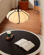 Zora Pendant Light – Modern Fabric & Metal Lantern Pendant for Dining and Living Spaces