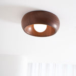 Arboris Ring Ceiling Light – Modern Wood Grain LED Flush Mount