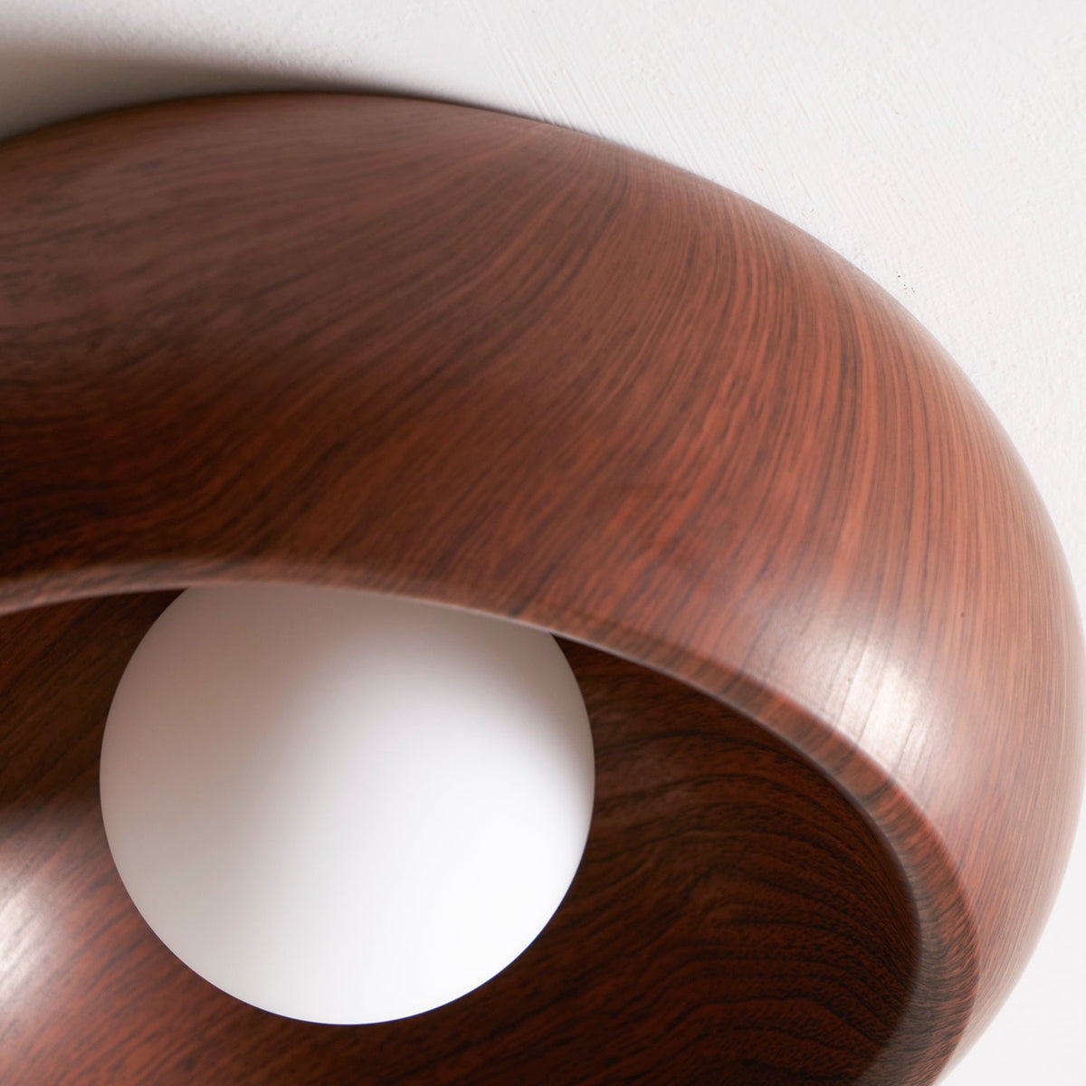 Arboris Ring Ceiling Light – Modern Wood Grain LED Flush Mount