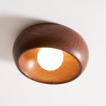 Arboris Ring Ceiling Light – Modern Wood Grain LED Flush Mount