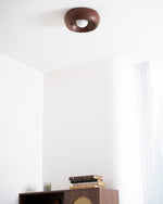 Arboris Ring Ceiling Light – Modern Wood Grain LED Flush Mount
