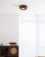 Arboris Ring Ceiling Light – Modern Wood Grain LED Flush Mount