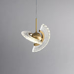 Zyra Modern Brass LED Pendant Light for Dining Room and Living Room