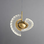 Zyra Modern Brass LED Pendant Light for Dining Room and Living Room